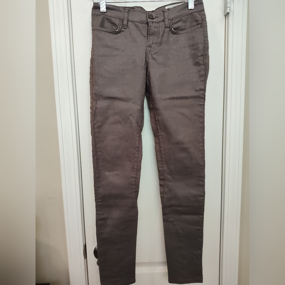 Allsaints Spitalfields low rise coated denim! Coated denim adds beautiful sheen